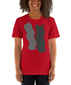 Infinity Plus Unisex T-Shirt Double Gray Effect on Red