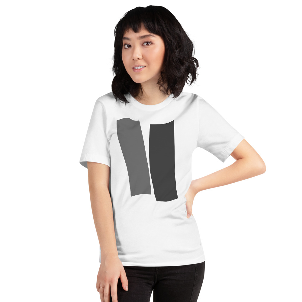 Infinity Unisex T-Shirt Double Gray Effect on White