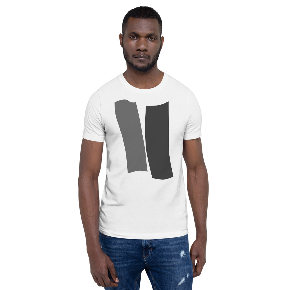 Infinity Unisex T-Shirt Double Gray Effect on White