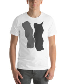 Infinity Plus Unisex T-Shirt Double Gray Effect on White