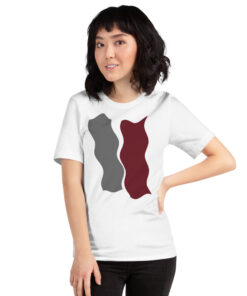 Infinity Plus Unisex T-Shirt Red Effect on White