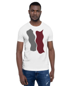 Infinity Plus Unisex T-Shirt Red Effect on White